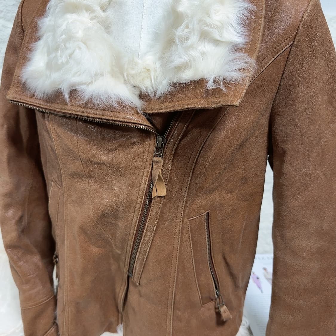 빈티지 토스카나  양털 칼라 양가죽자켓 상품이미지4