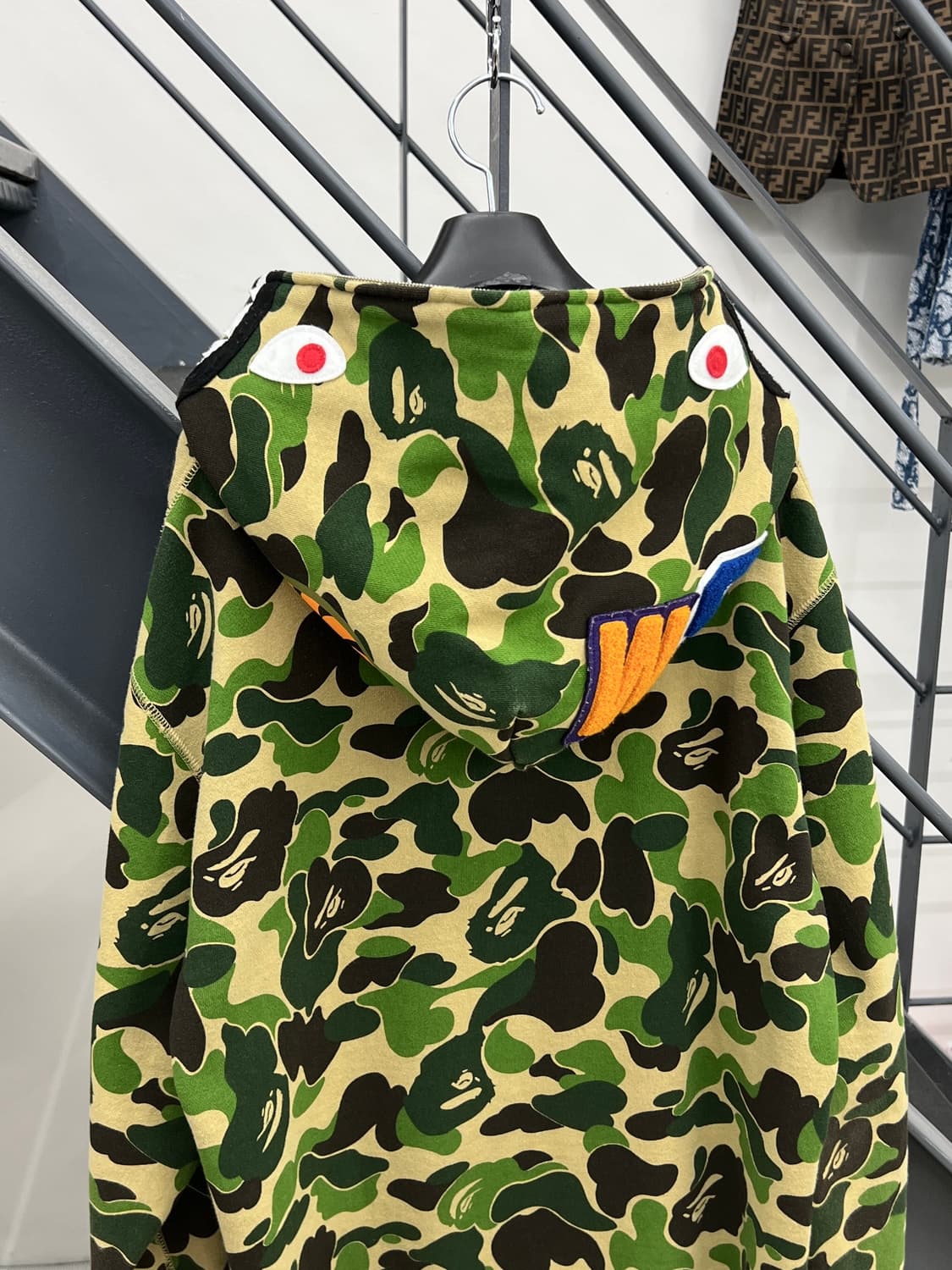 베이프 녹계 빅 ABC 카모 샤크 후드집업 상품이미지4