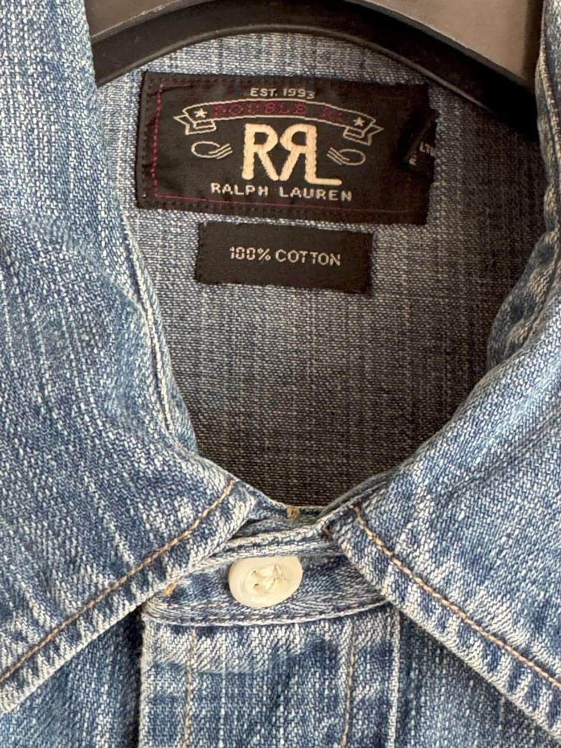 RRL 더블알엘 인디고 데님 웨스턴 셔츠 상품이미지4