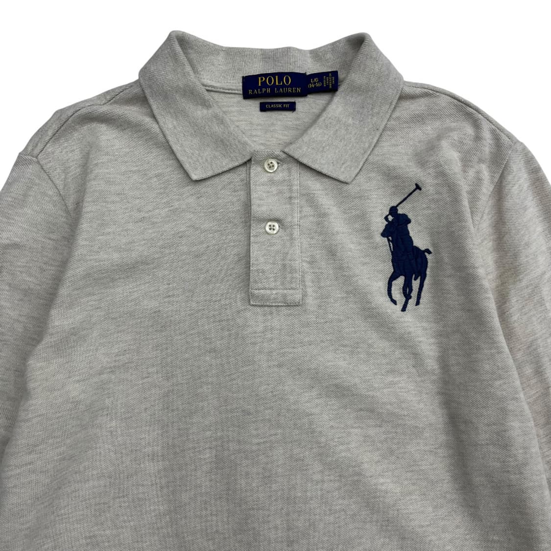 폴로 랄프로렌 네이비포니 멜란지 pk긴팔티 L 상품이미지4