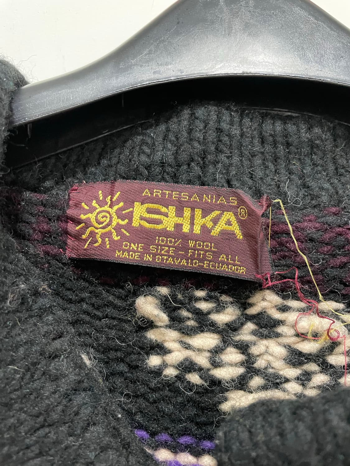 (빈티지)ISHKA 핸드 니트 울 가디건 상품이미지3