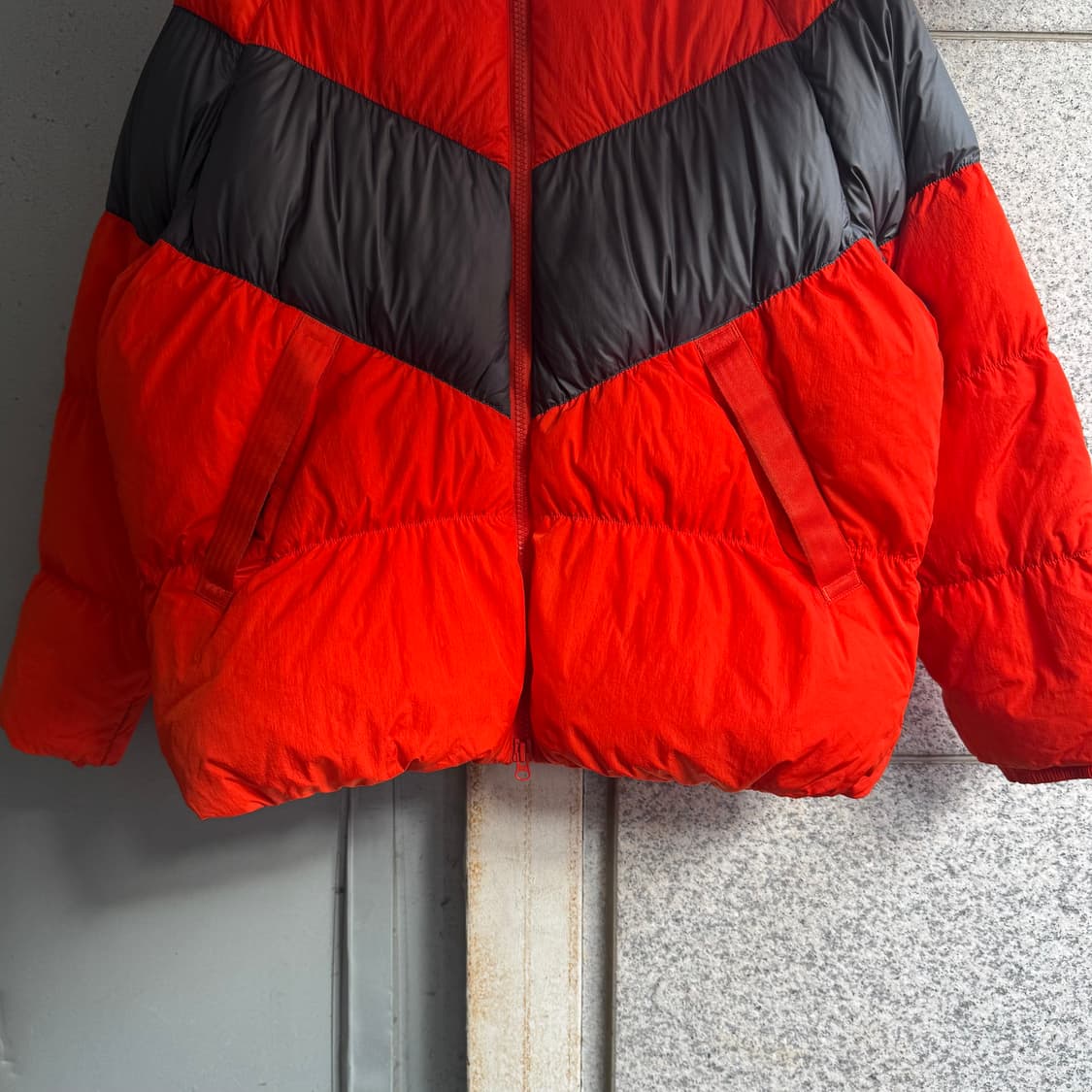 나이키 배색 라인 나일론 패딩 상품이미지5