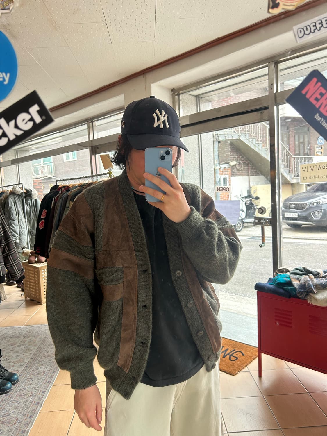 80,90‘s 유럽 울 가디건 상품이미지7