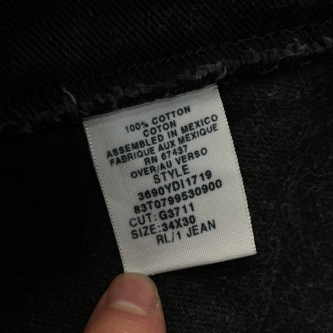 34 폴로 진스 컴퍼니 블랙 데님팬츠 상품이미지3