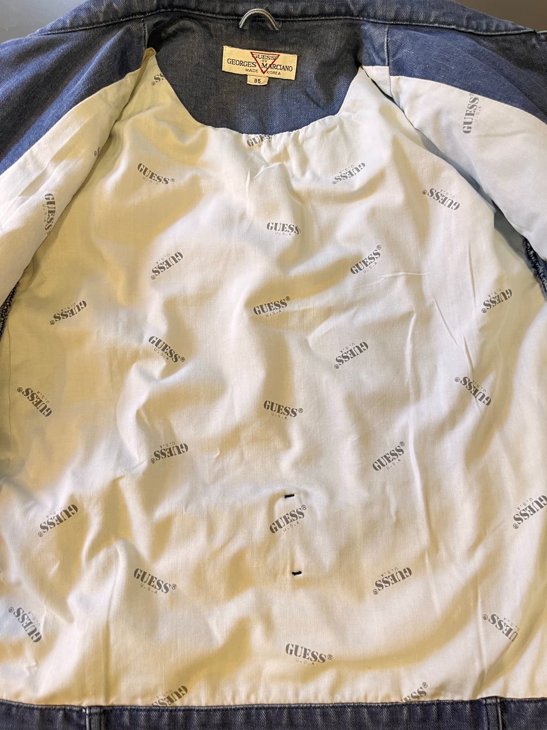 90년대 게스 데님 라이더 자켓 (한국제) 상품이미지5