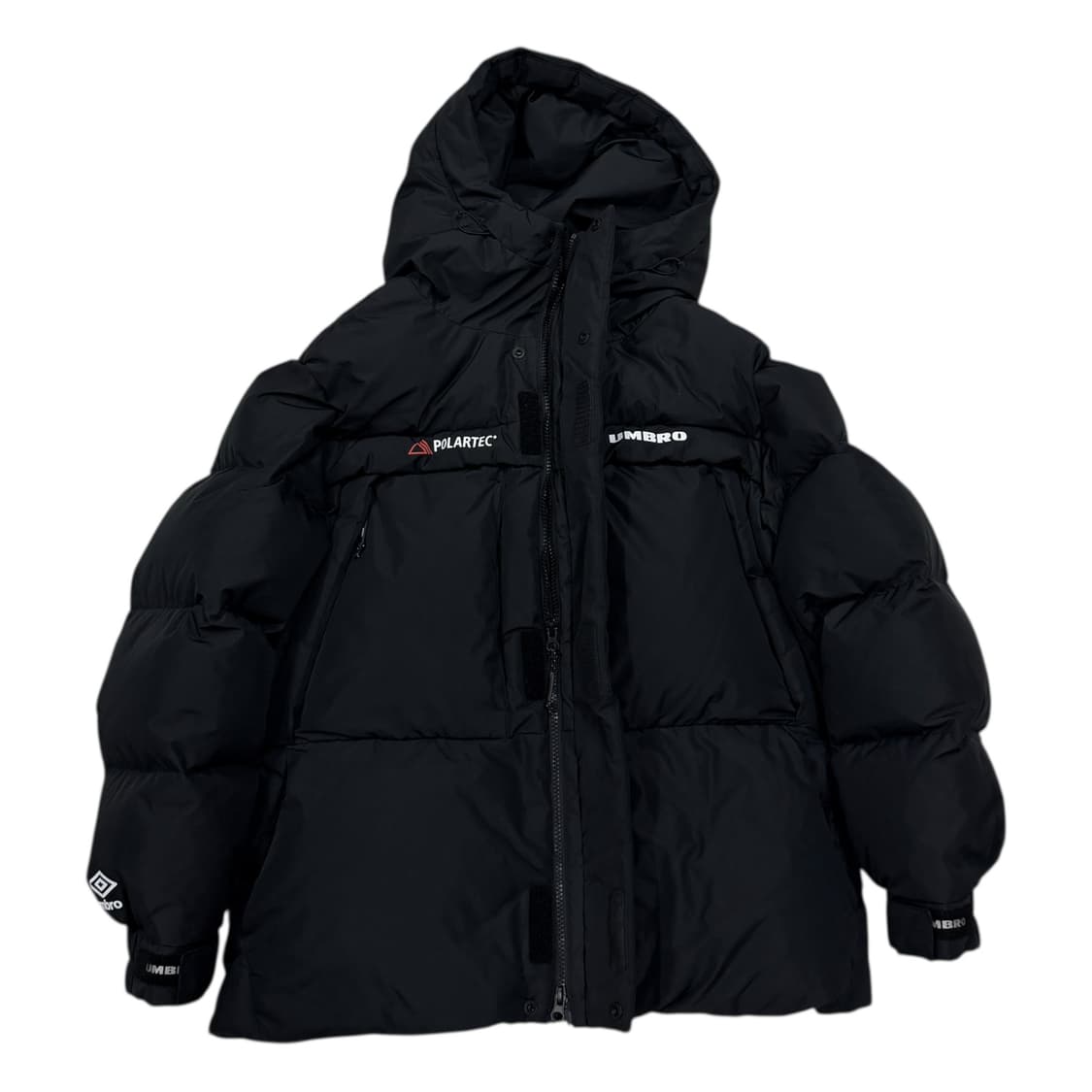 엄브로 폴라텍 헤비 덕다운 후드 숏패딩 블랙 S 90 상품이미지3