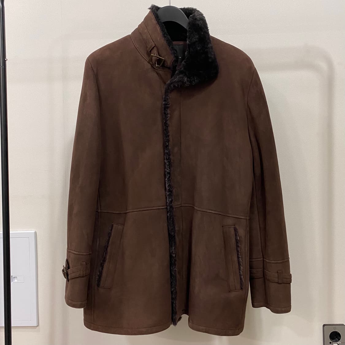 노스비치 양가죽 양털 무스탕 코트 자켓 상품이미지1