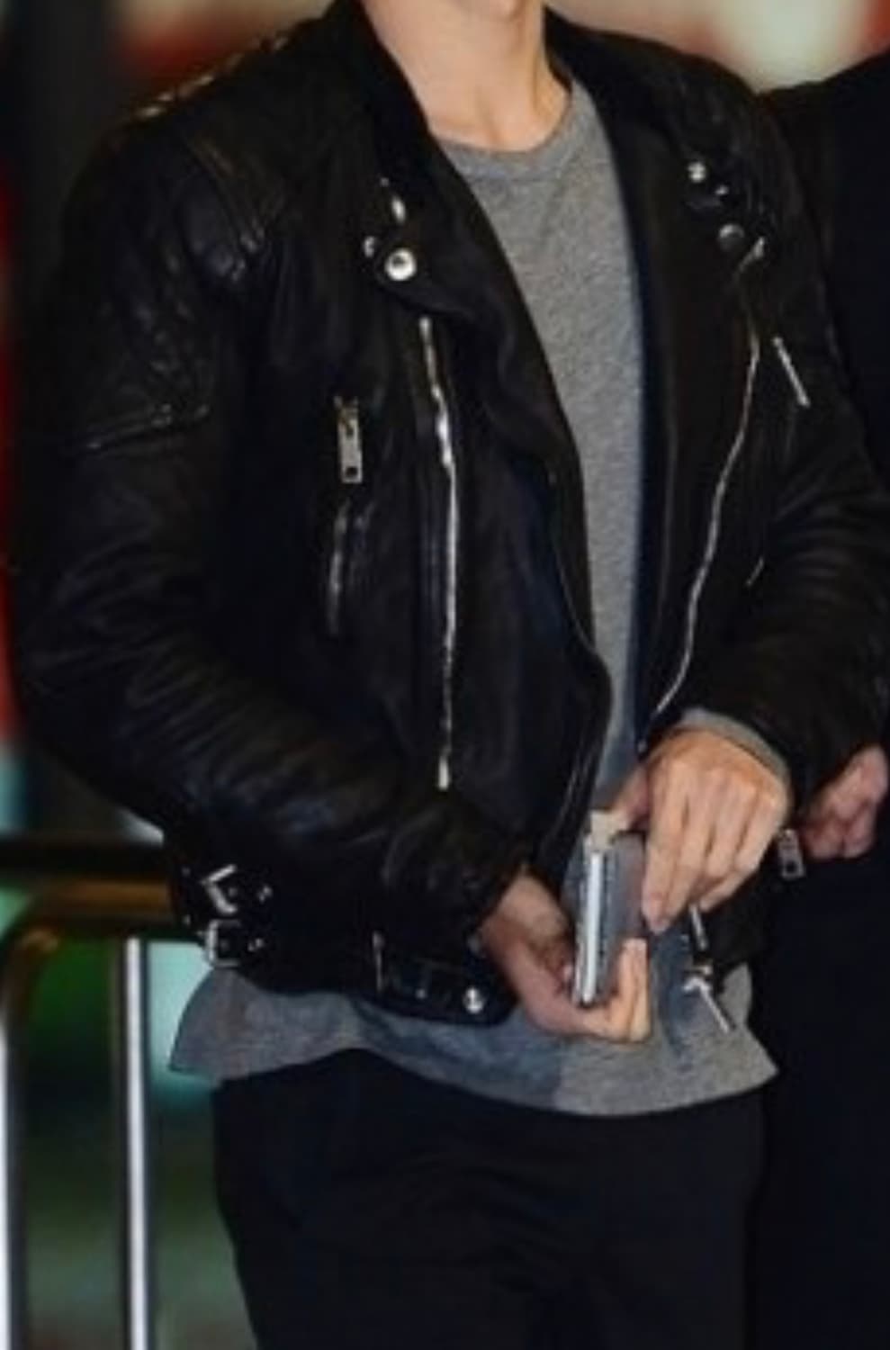 (Msize) 버버리 가죽 바이커 자켓 상품이미지2