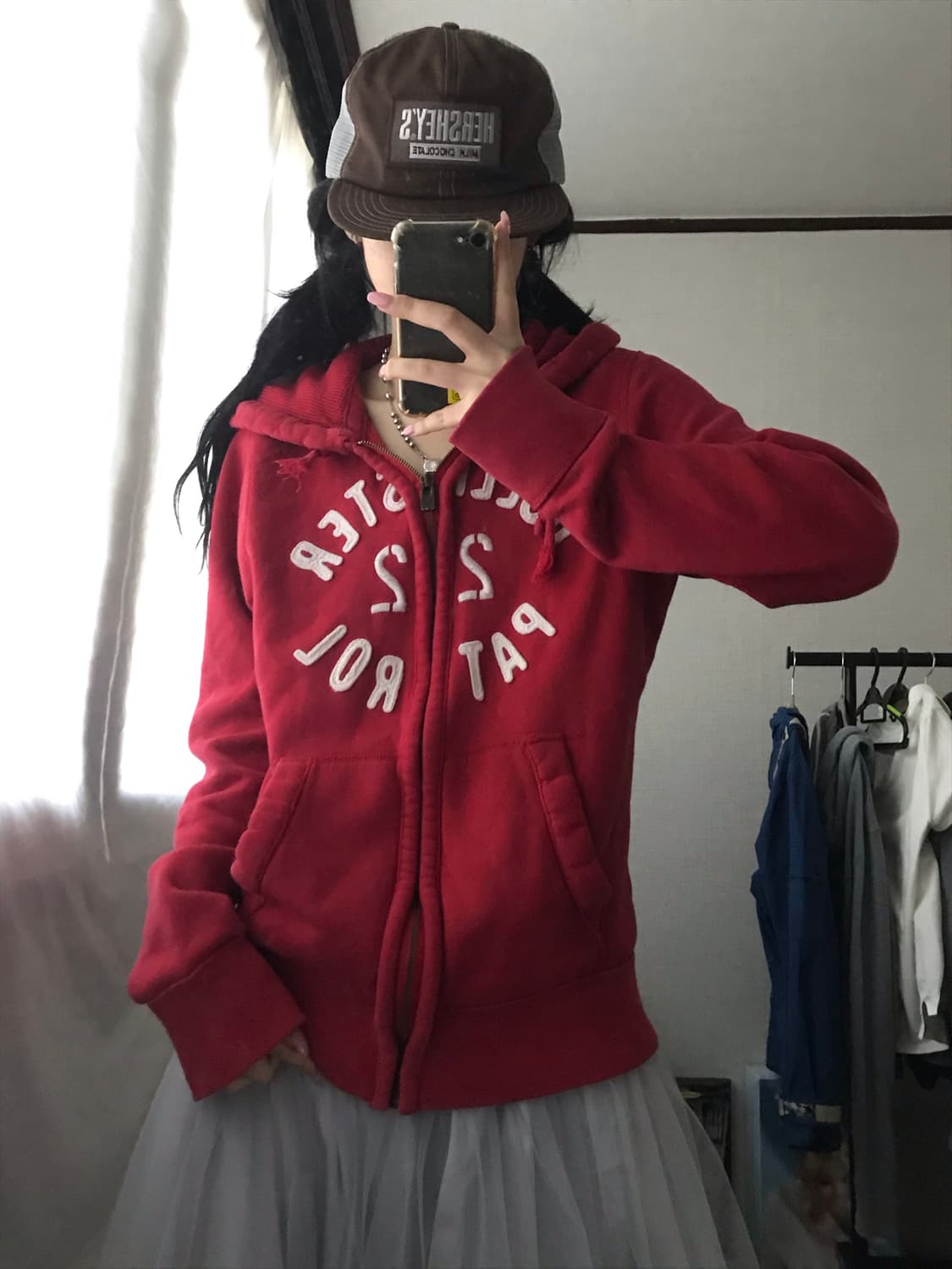 홀리스터 레드 후드집업 상품이미지3