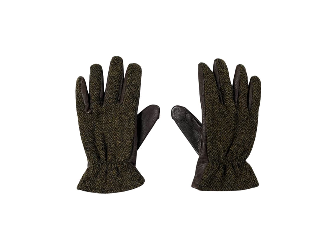 tweed leather gloves 상품이미지2