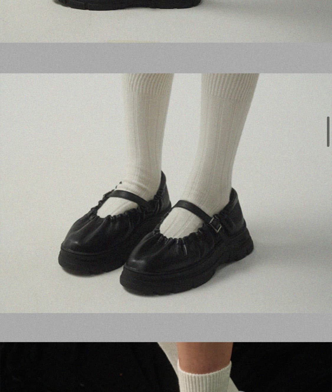 락피쉬 웨더웨어 플랫폼 스크런치 스니커즈 블랙 셰틴(240) 상품이미지2