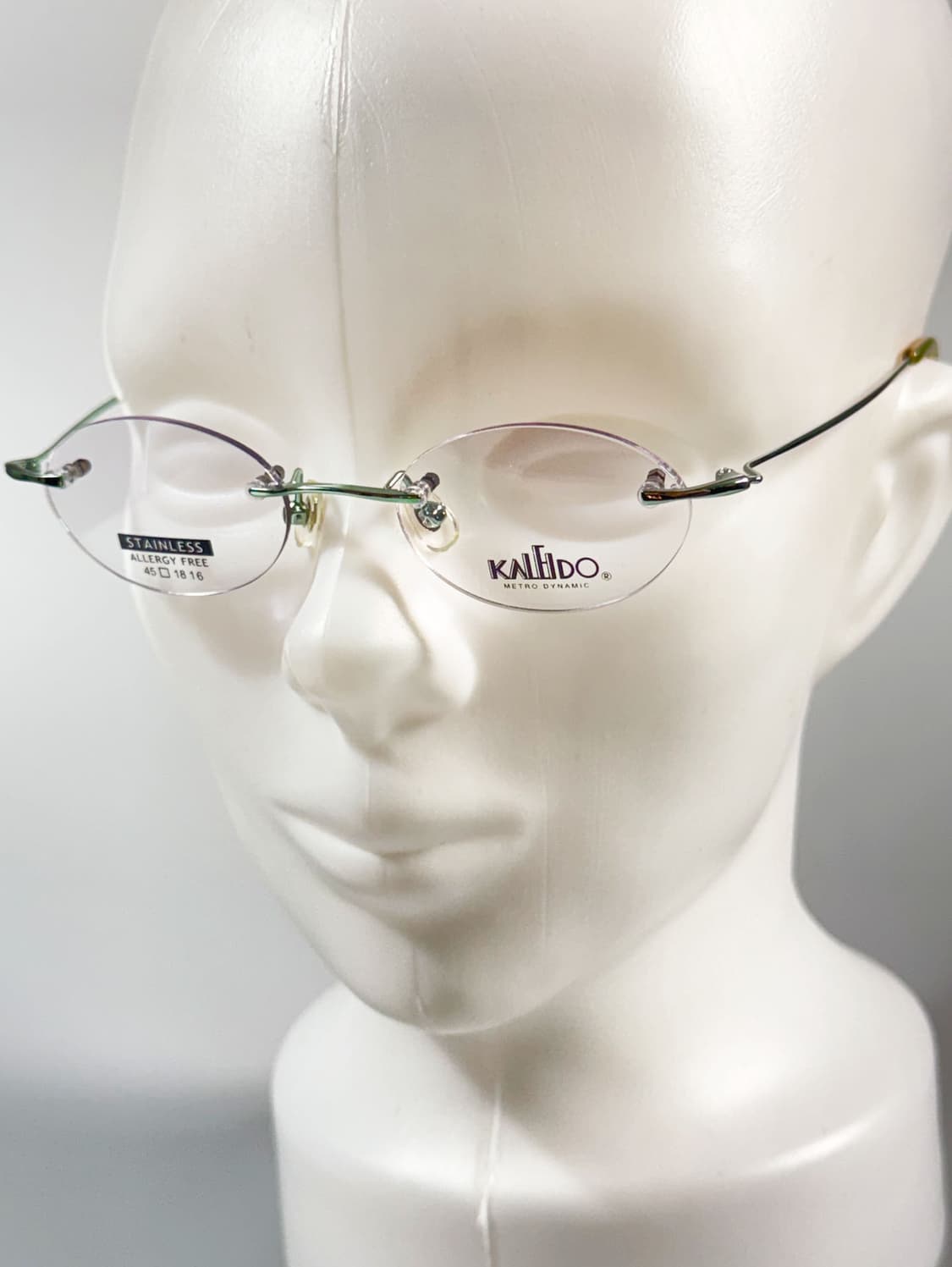90s KALEIDO 무테 슬림 오벌 프레임 빈티지 안경 상품이미지8