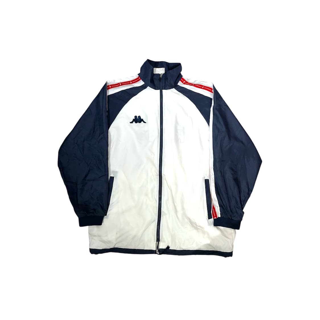 카파 네이비 화이트 올드스쿨 빅 로고 바람막이 자켓 M 상품이미지5