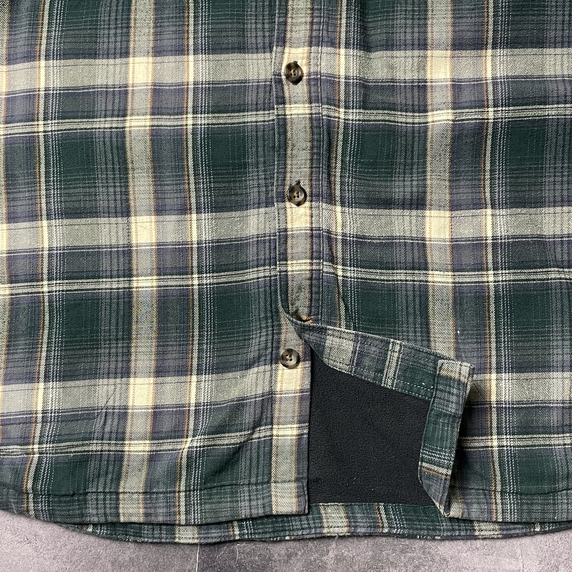 CARHARTT 칼하트 빈티지 그린 체크 기모 셔츠 워크자켓 A00833 상품이미지5