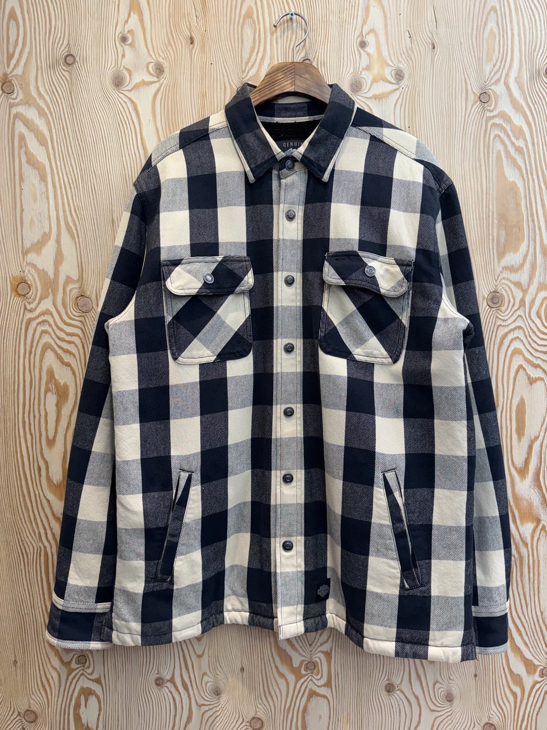 할리데이비슨 양모 체크 셔츠자켓 상품이미지1