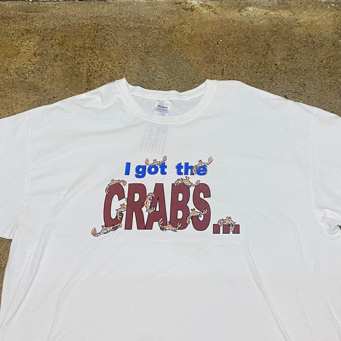 미국 빈티지 길단 CRABS 크랩 포인트 유니크 반팔티 흰티셔츠 빅사이즈 상품이미지2