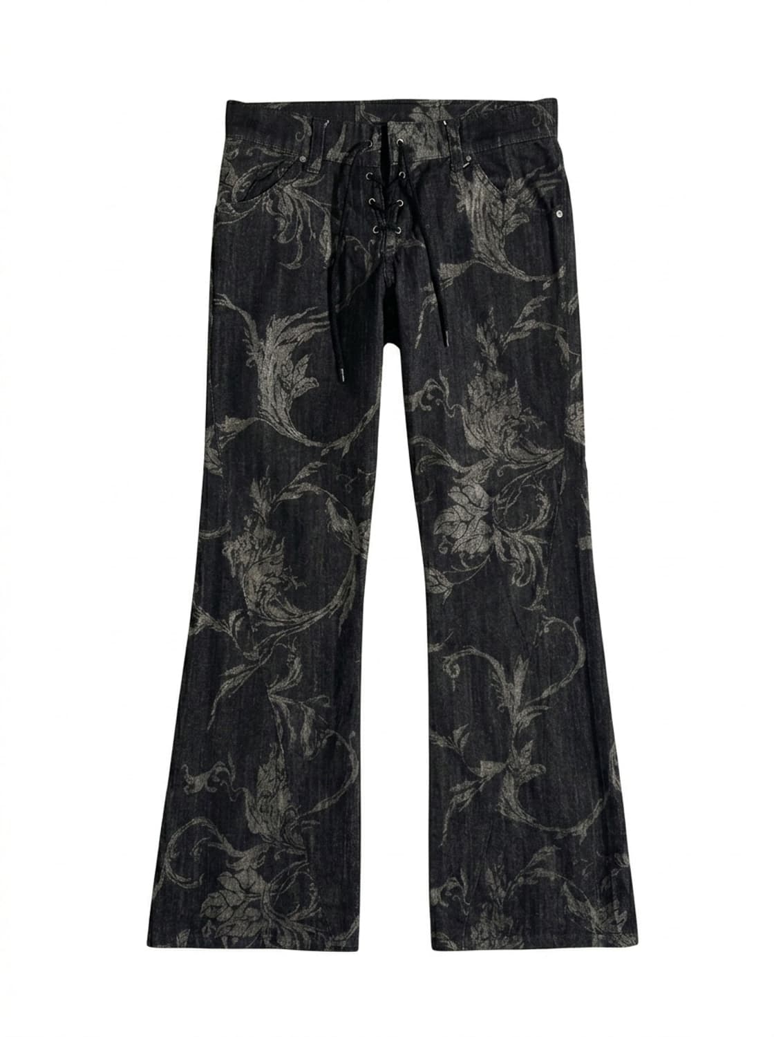 Tornado Mart - Lace-Up Bootcut Denim 상품이미지1