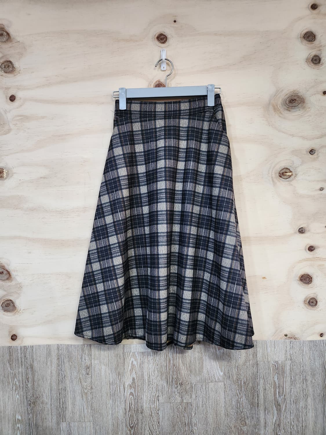 126) 체크 A라인 롱 스커트 상품이미지1