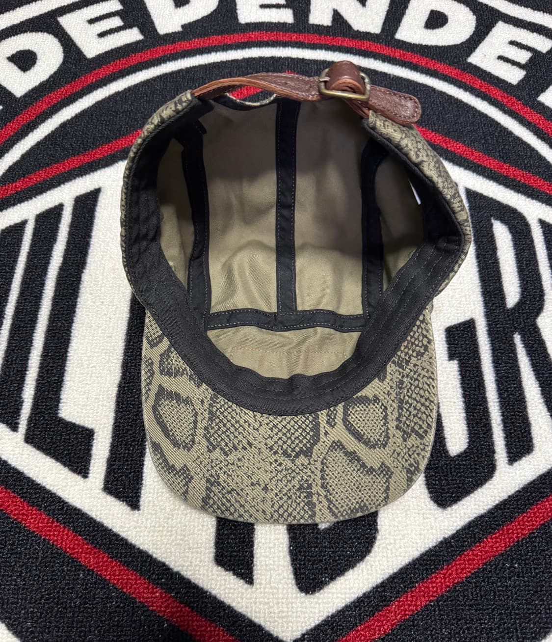 슈프림 워시드 치노 트윌 캠프캡 스네이크 레드 박스 로고 상품이미지6