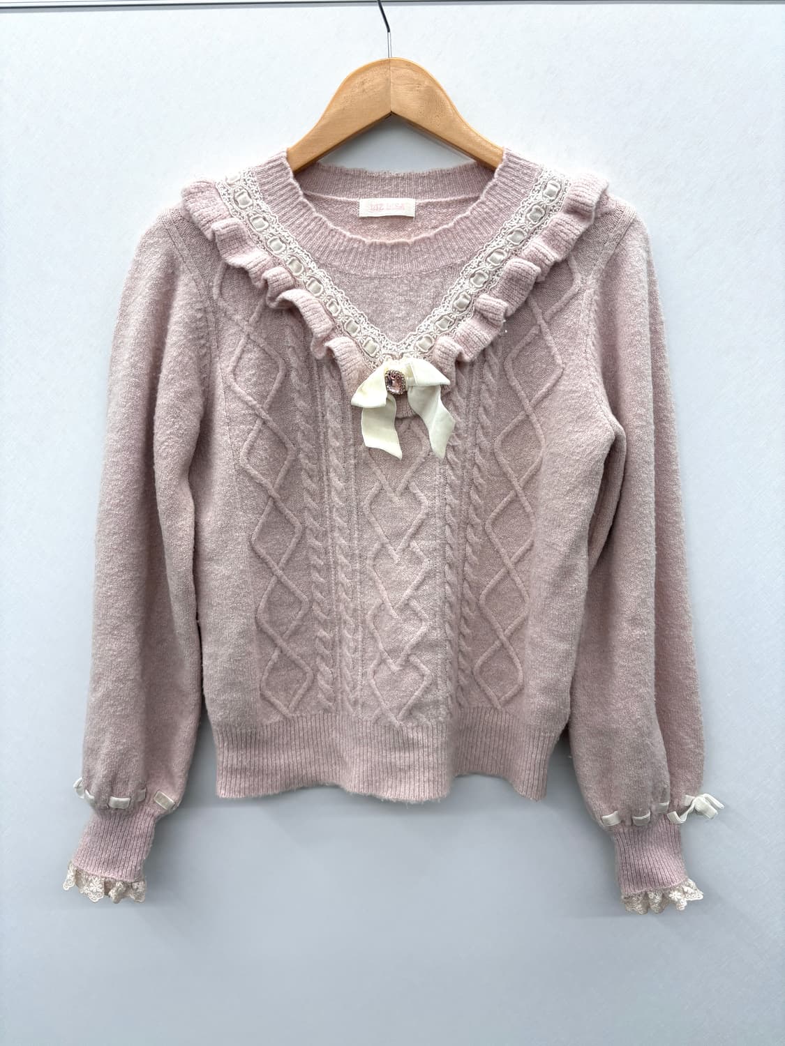 리즈리사 딸기우유 리본 니트 상품이미지5