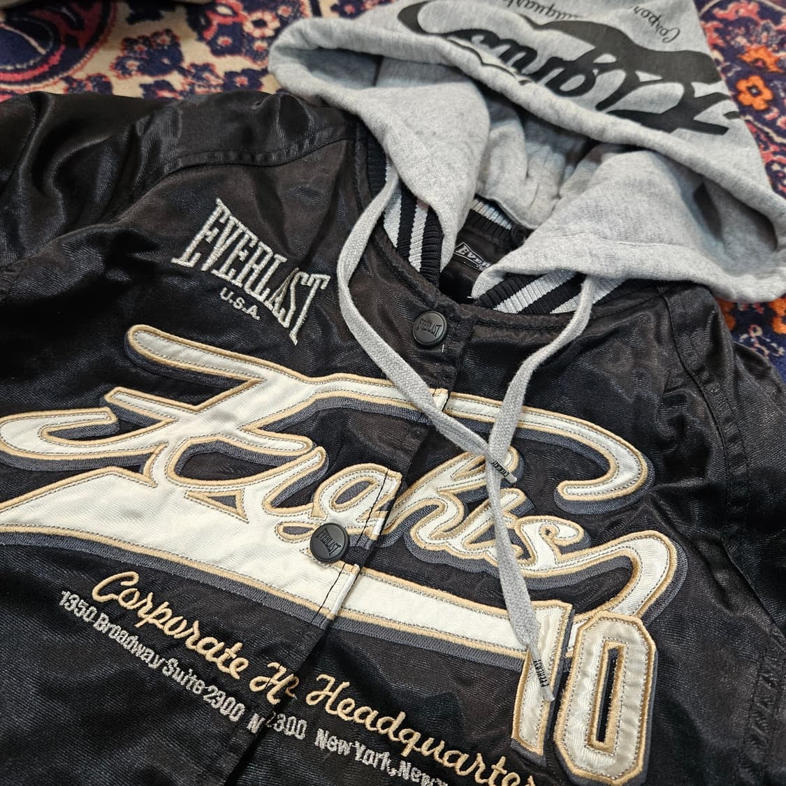 EVERLAST USA 00's 센터 빅 자수 레터링 스타디움 자켓 상품이미지3