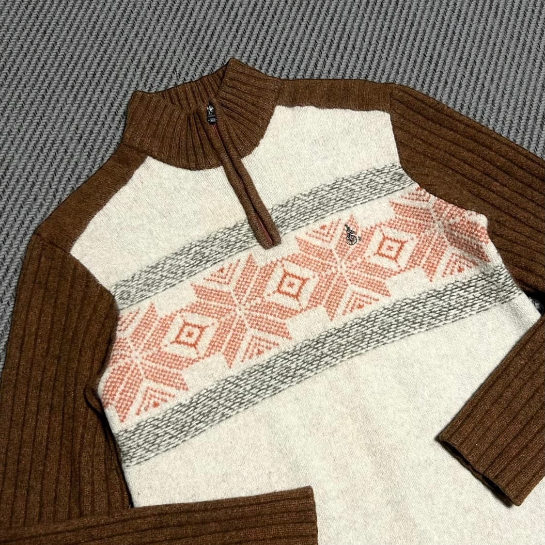 [M] Beanpole 빈폴 우먼즈 울 헤비 반집업 니트 상품이미지3