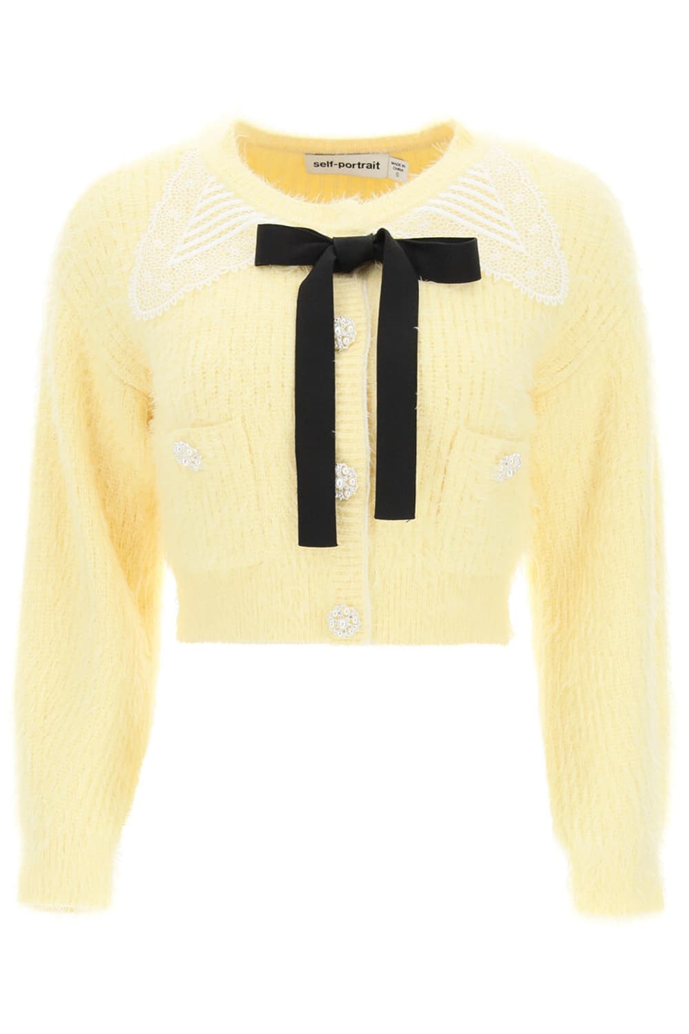 셀프 포트레이트 self portrait 옐로우 레이스 리본 가디건 레이 상품이미지2