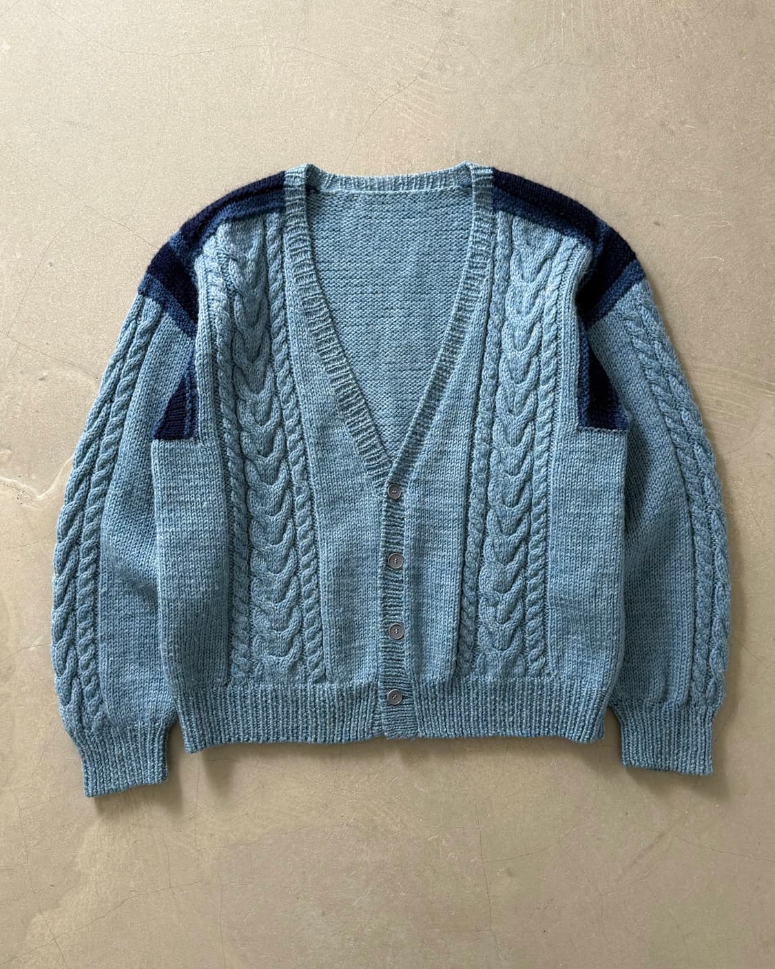90s Vintage Cable Wool Knit Cardigan 상품이미지1