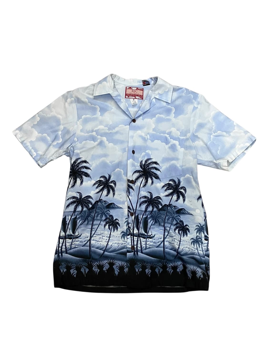 RJC 하와이안 반팔 셔츠 스카이블루 S #csz4026  상품이미지3