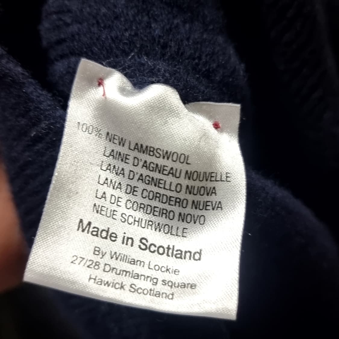 스코트랜드제 윌리엄로키 네이비 브이넥 울니트(95) 상품이미지4