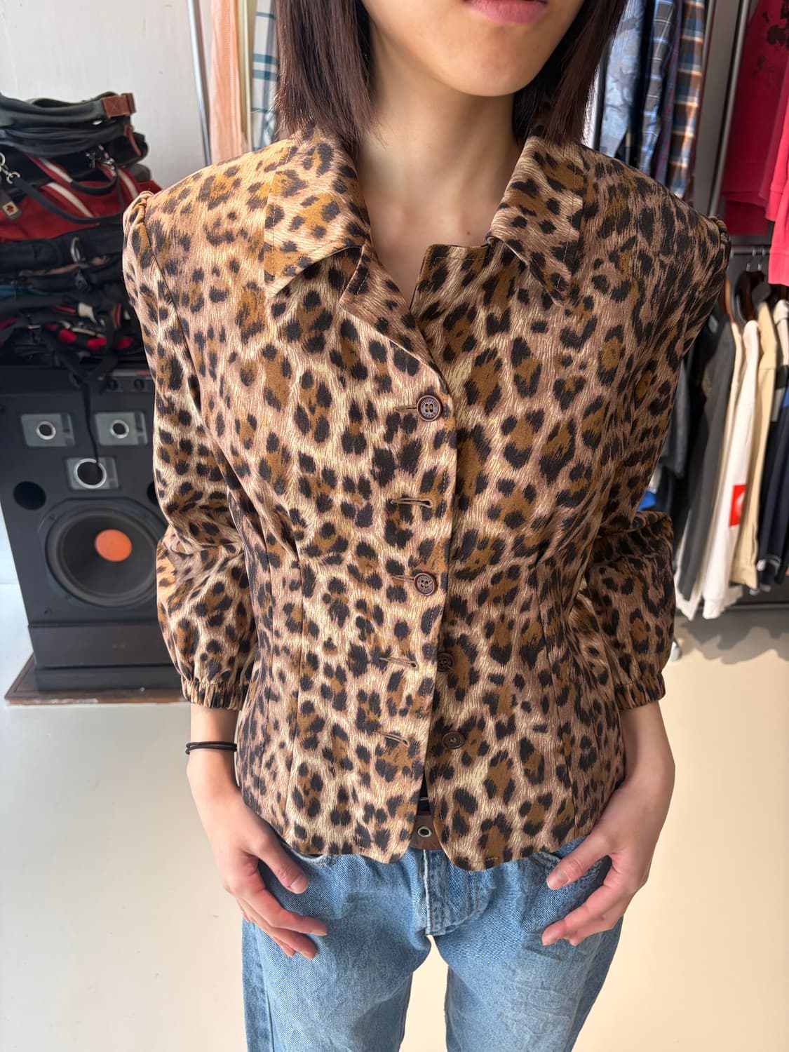 Moschino Jeans 레오파드 패턴 블라우스 자켓 상품이미지1