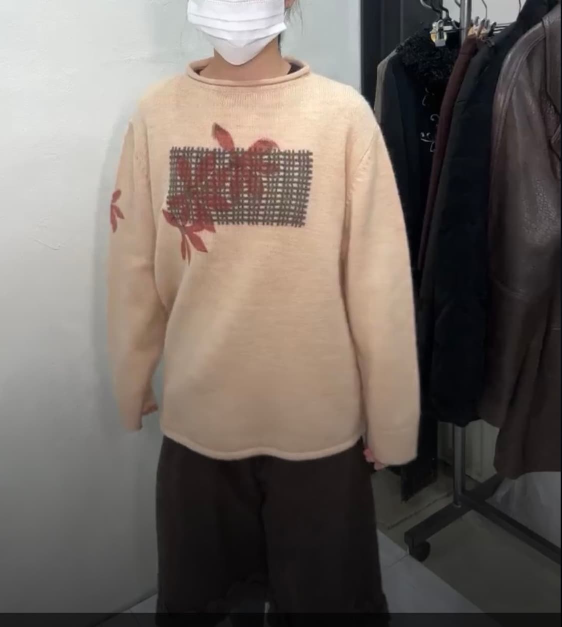 빈티지 꽃니트 상품이미지1