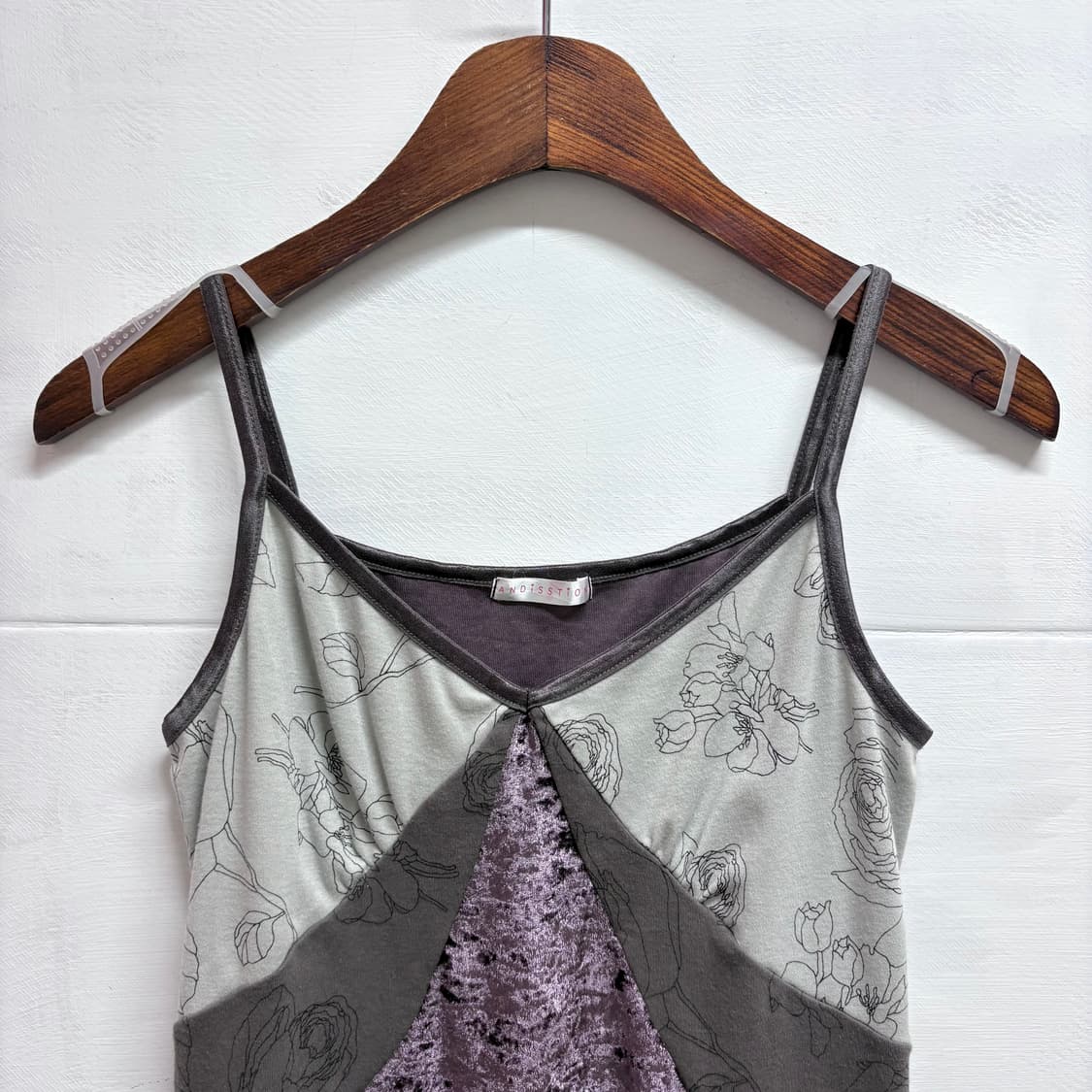 ANDISSTION 패치 벨벳 퍼플 나시 슬리브리스 JPN 상품이미지2