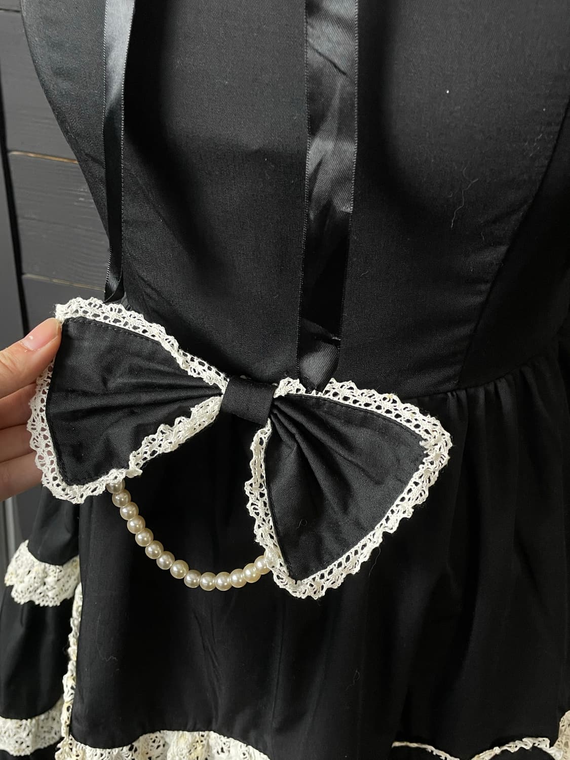 BODYLINE 바디라인 펑크 로리타 레이스 리본 코르셋 롱스커트 드레스 상품이미지7