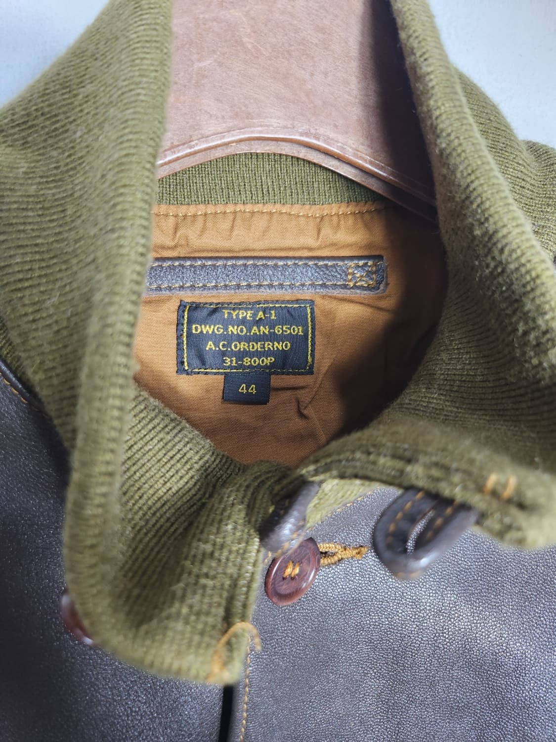 브론슨 Type A-1 레더 플라이트 가죽 자켓 상품이미지3