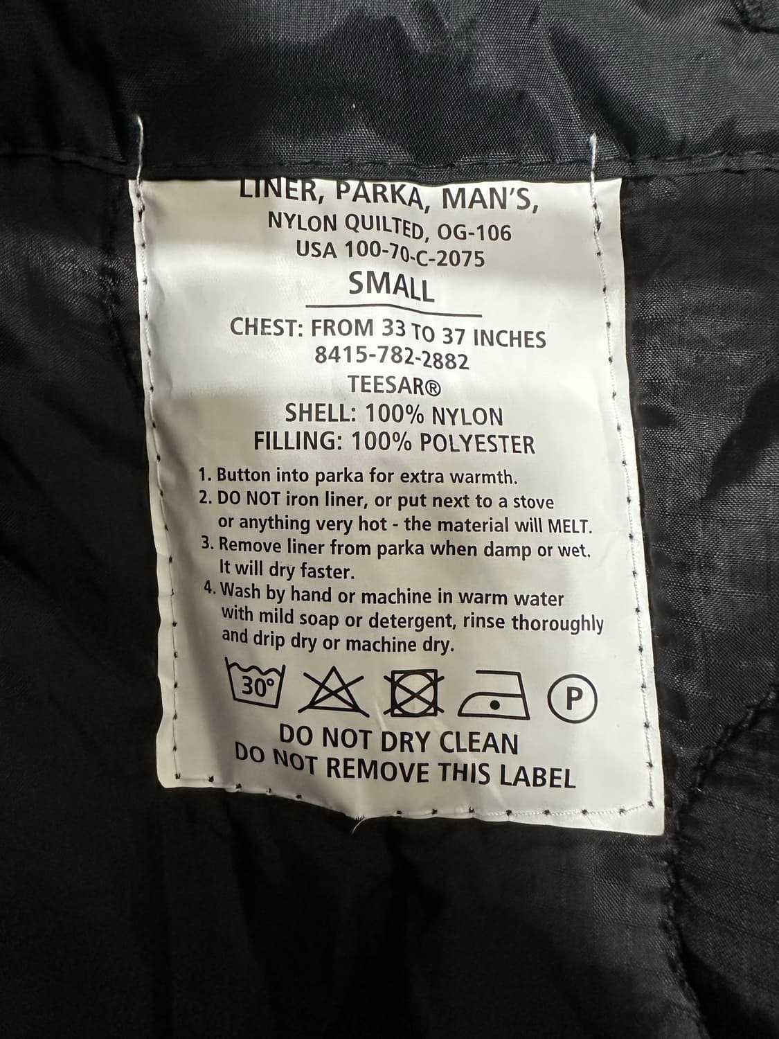 밀텍 M-51 블랙 야상 점퍼 상품이미지7