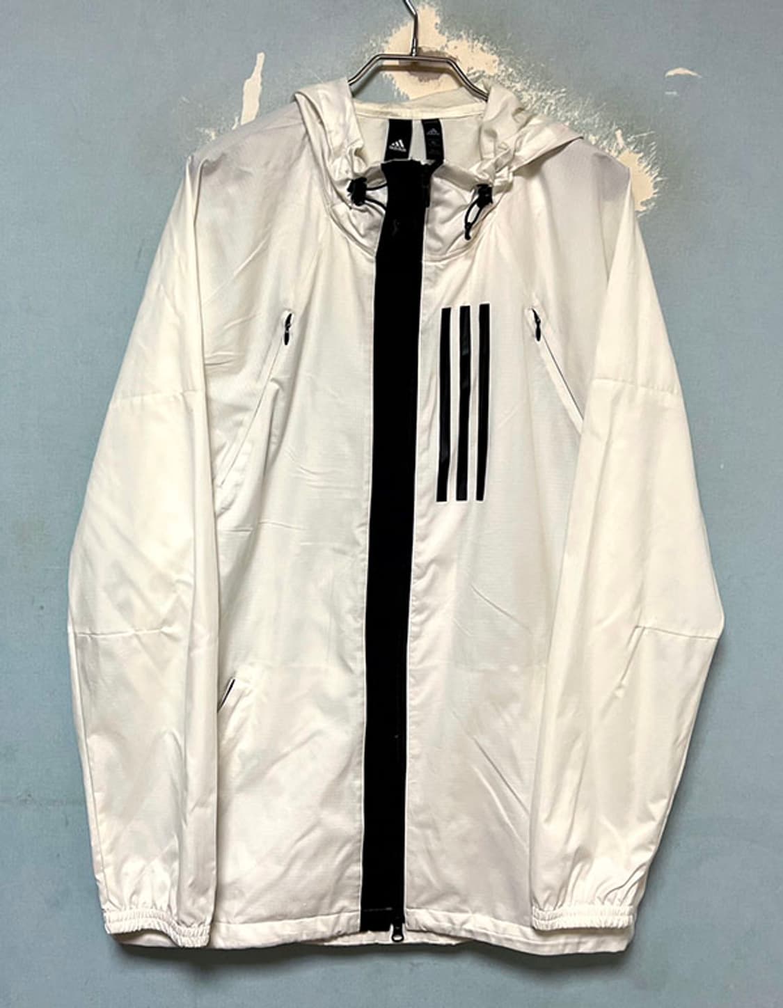 아디다스 화이트 남자 바람막이 춘추 캐주얼 화이트 방수 XL 105 상품이미지1