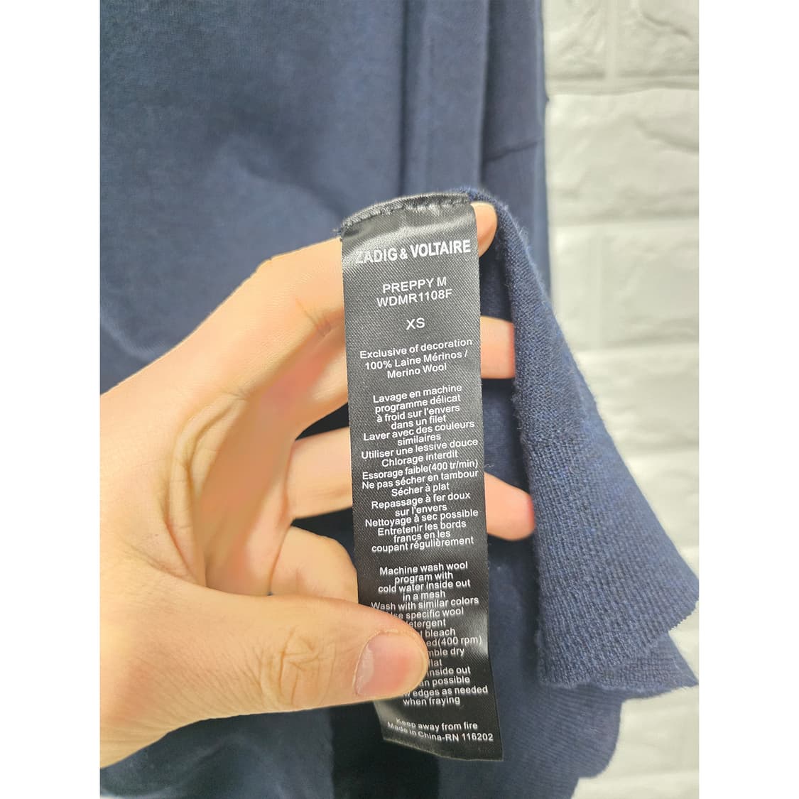 택포) 쟈딕앤볼테르 메리노 울 니트 Free 상품이미지3