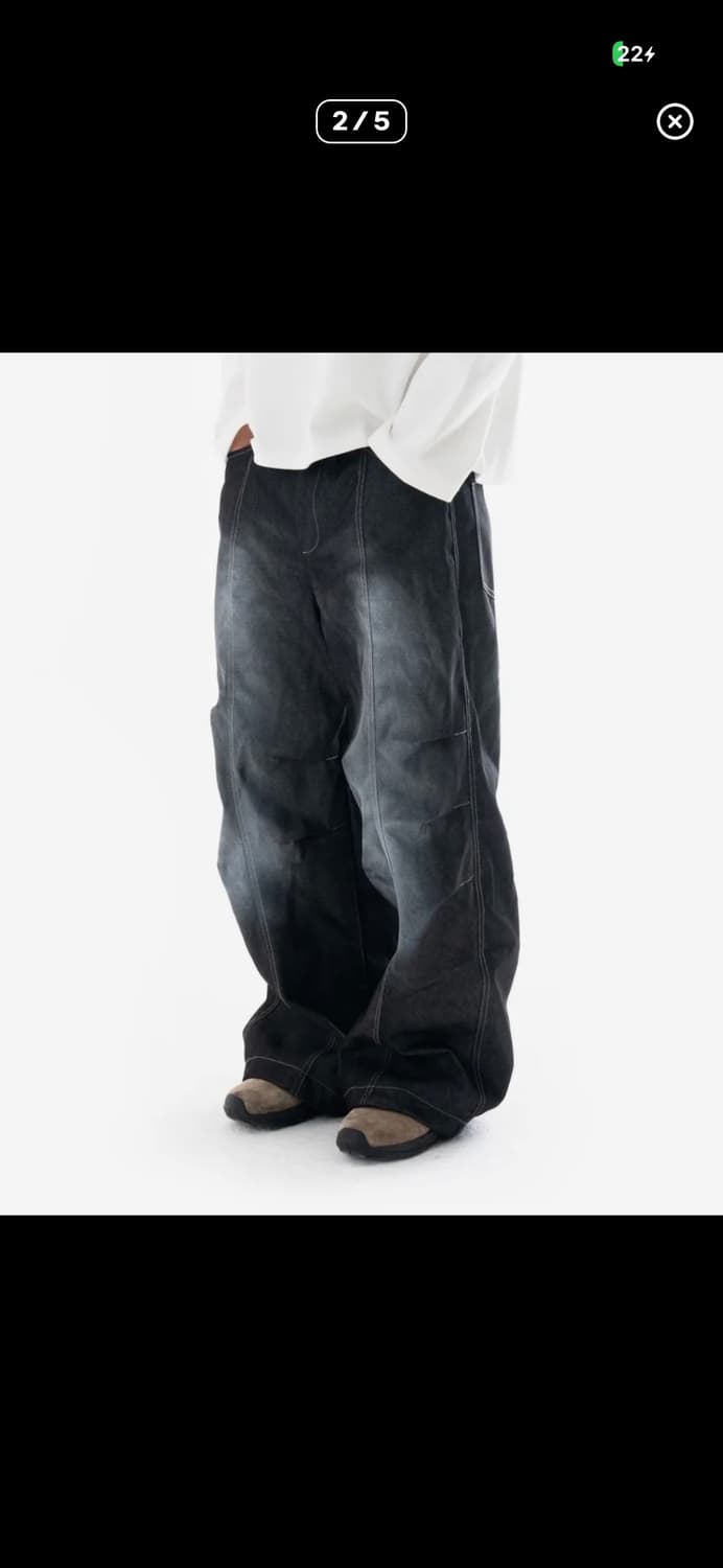 아캄 스프레이드 데님 팬츠 상품이미지2