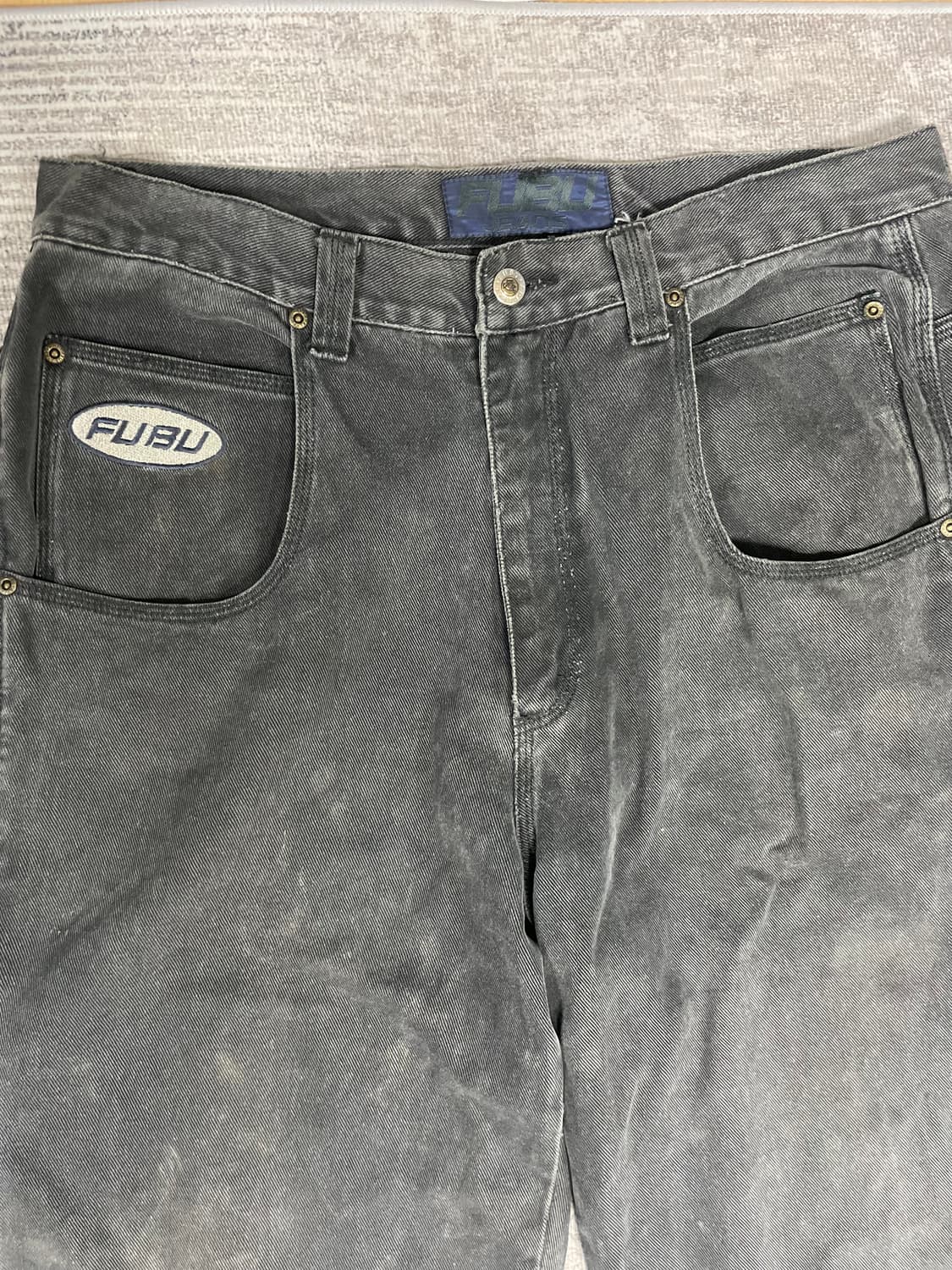 90s old school FUBU 흑청카펜터 상품이미지3
