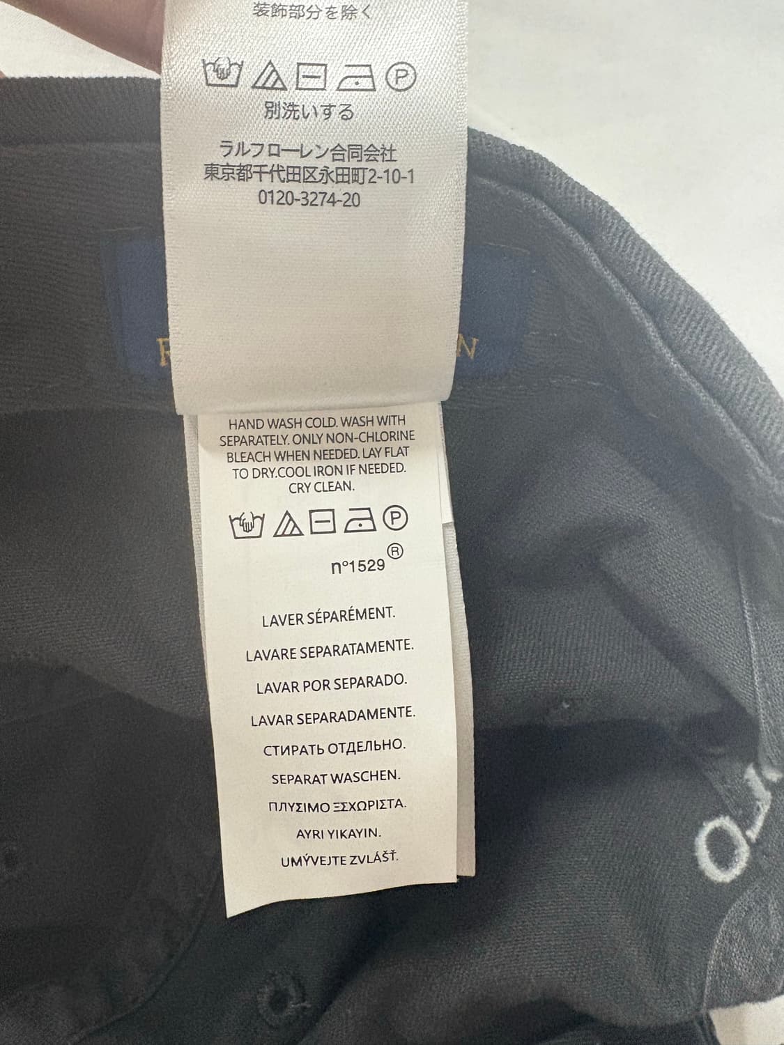 폴로 랄프로렌 차콜 볼캡  상품이미지4