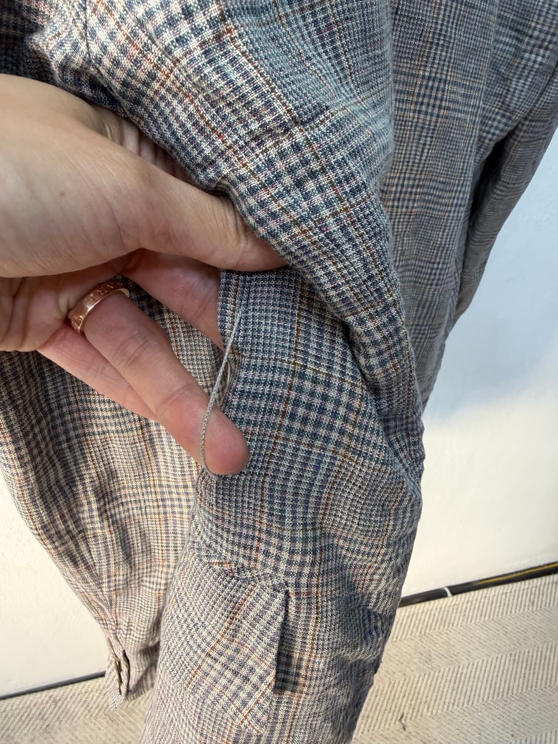 정품) TIME 타임1193 한섬 체크무늬 자켓 82 상품이미지6