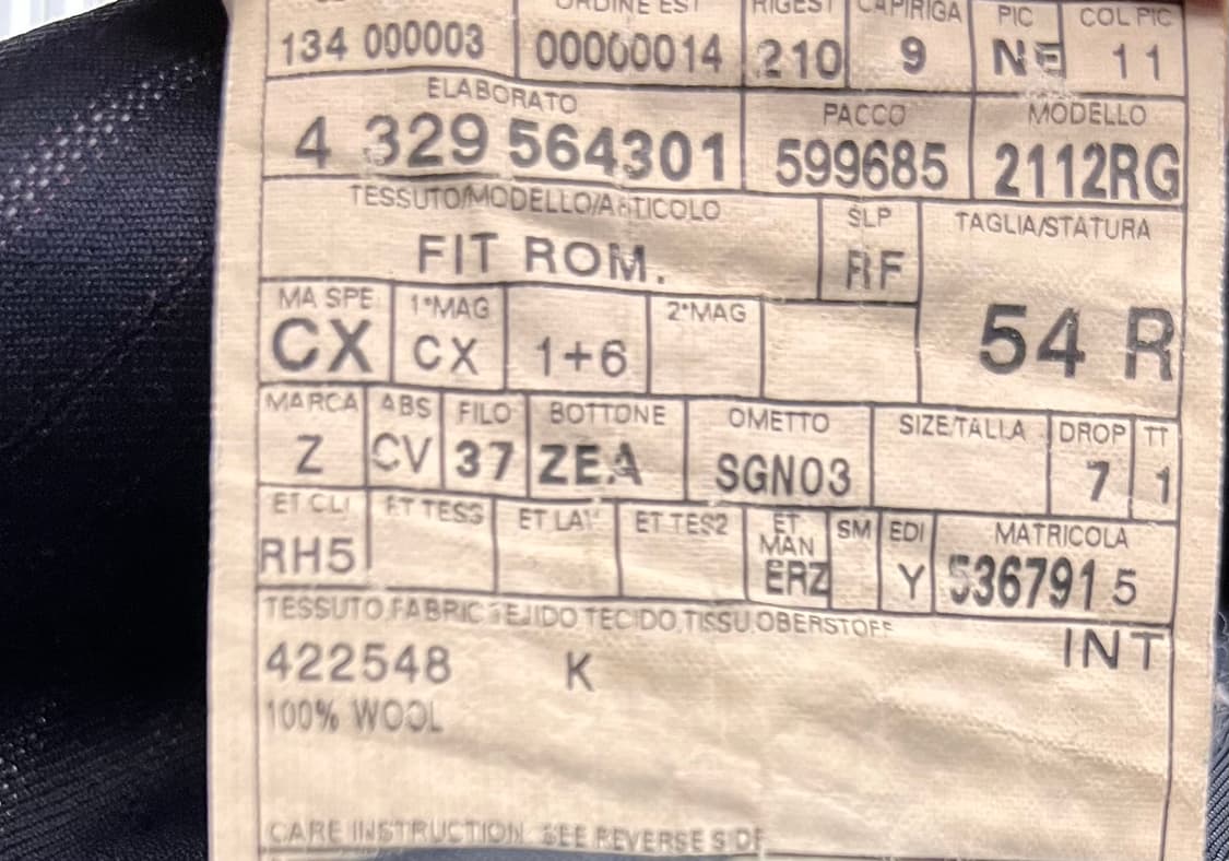 에르메네질도 제냐 트로페오 수트 54R 상품이미지5