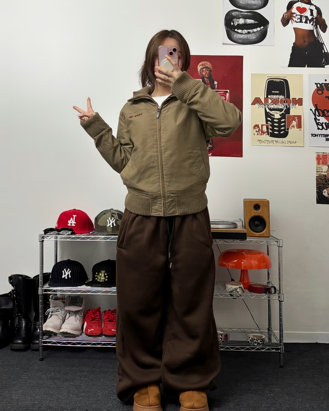 ROXY 베이직 자수로고 코튼 블루종 점퍼 상품이미지4