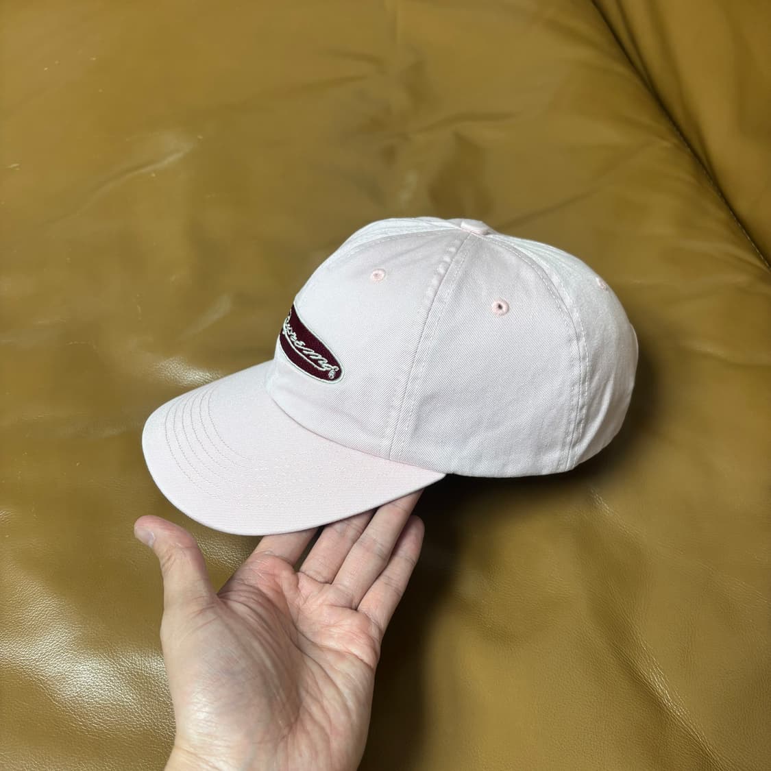 Supreme 슈프림 23ss 오발 워시드 핑크 6패널 볼캡 모자 상품이미지4