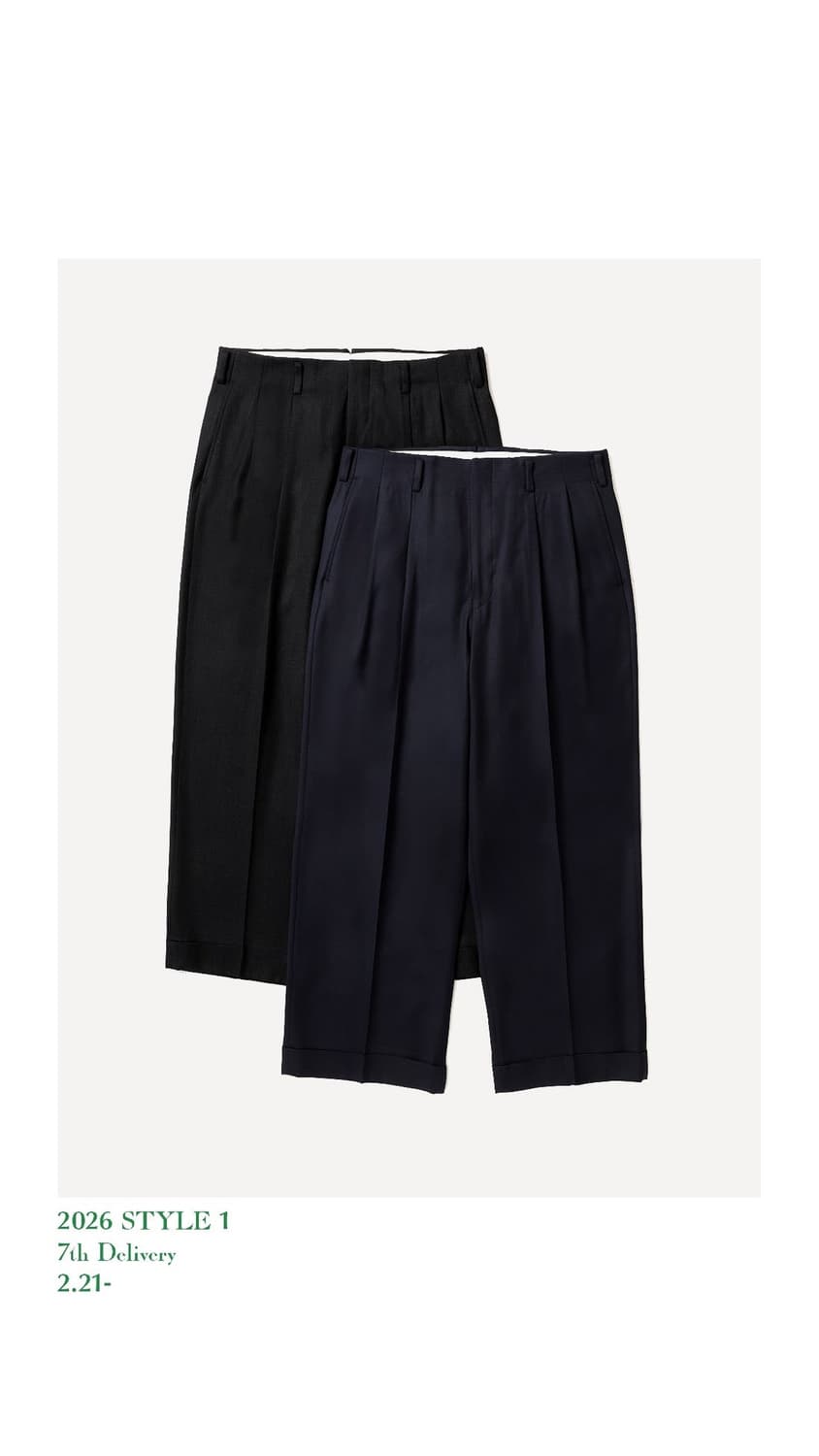 아프레쎄 26ss 울 와이드 테이퍼드 트라우저 팬츠 차콜 4 상품이미지2