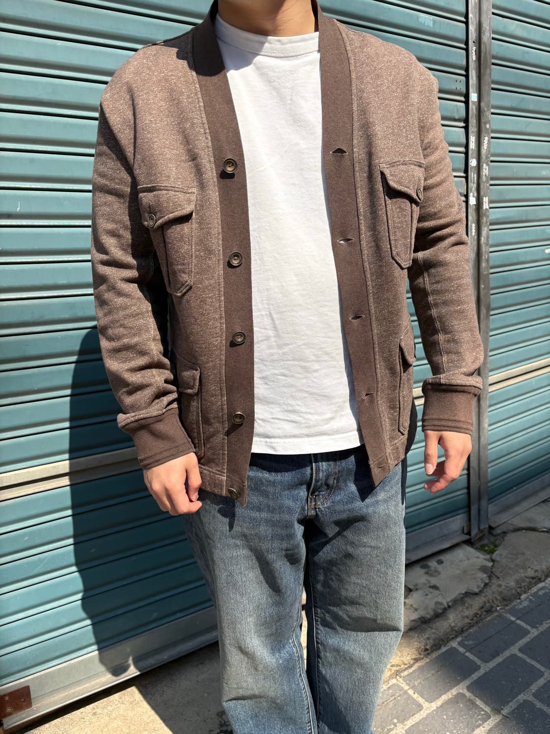 폴로 랄프로렌 밀리터리 멀티 포켓 브라운 배색 가디건 상품이미지2