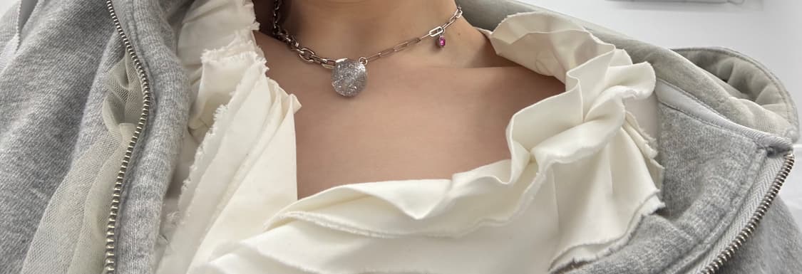 Mondo mondo  몬도몬도 실버 핀볼 네크리스 상품이미지4