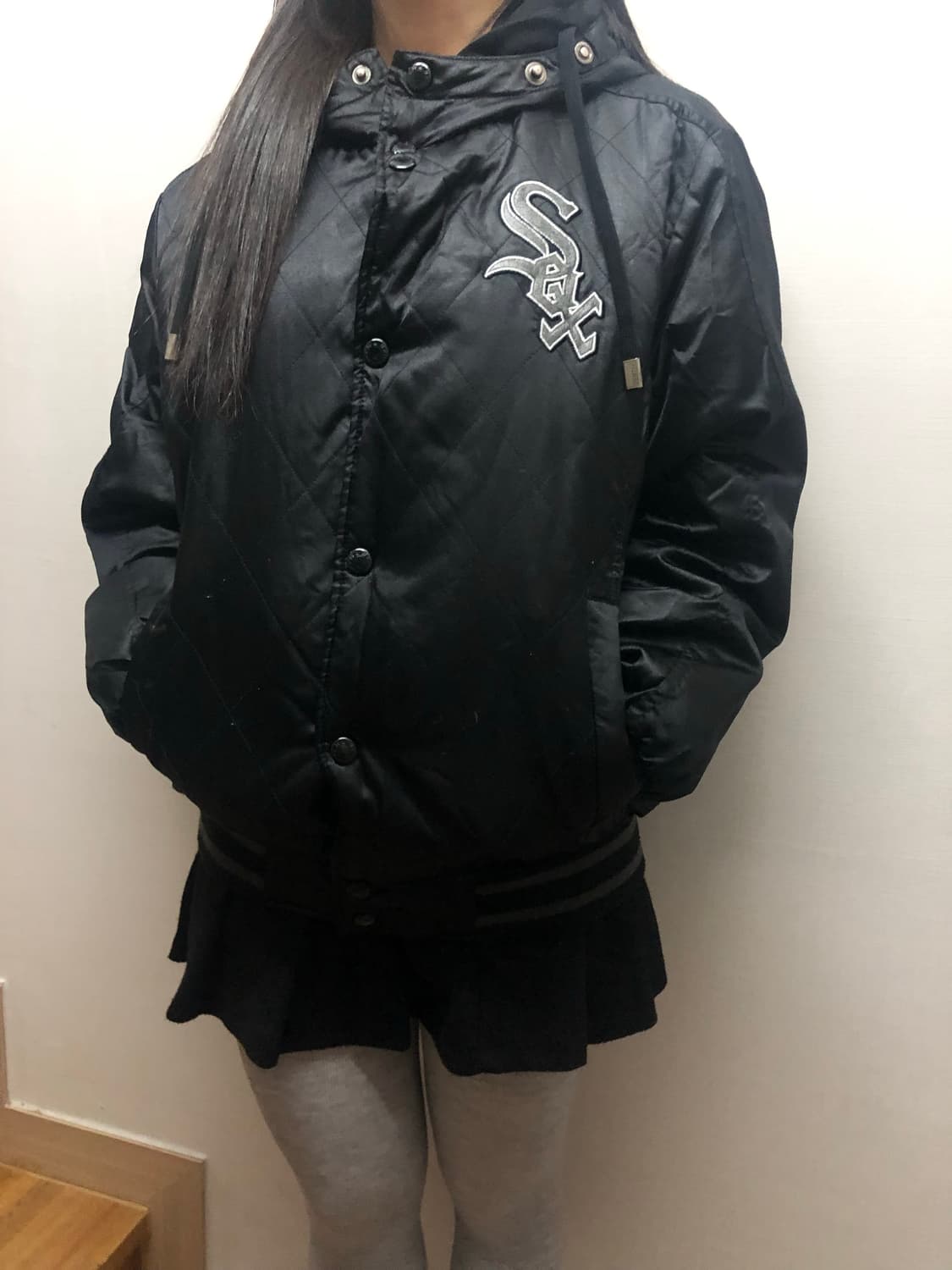 빈티지 mlb 블랙 펑크 스타디움 자켓 상품이미지5