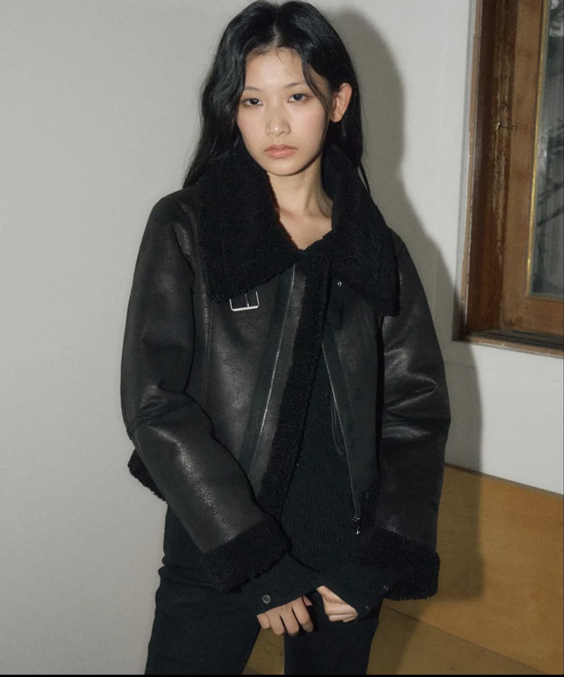 헬레네파리스 피티드 스웨이드 무스탕 상품이미지1